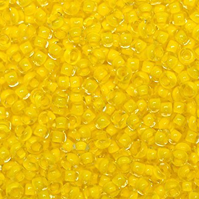 SB8-142L - Preciosa Czech seed beads - Terra Intensive Yellow Lined